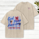 God Blessed America Christian Washed T-Shirt