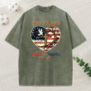 Faith And Freedom Christian Washed T-Shirt