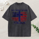 Faith Freedom Chrsitian Washed T-Shirt