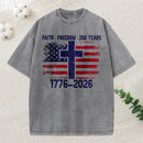 Faith Freedom Chrsitian Washed T-Shirt
