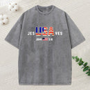 Jesus Saves Usa Christian Washed T-Shirt