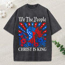 We The People Christ Is King Christian Washed T-Shirt