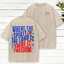 Where The Spirit Of The Lord Christian Washed T-Shirt