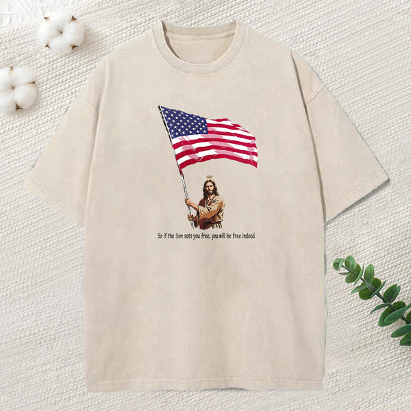 Free Indeed Christian Washed T-Shirt
