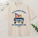 Off To Celebrate Freedom The Lord Christian Washed T-Shirt