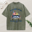 Off To Celebrate Freedom The Lord Christian Washed T-Shirt