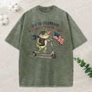 Off To Celebreate Freedom Praise The Lord Christian Washed T-Shirt
