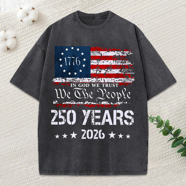 We The People In God We Trust Christian Washed T-Shirt