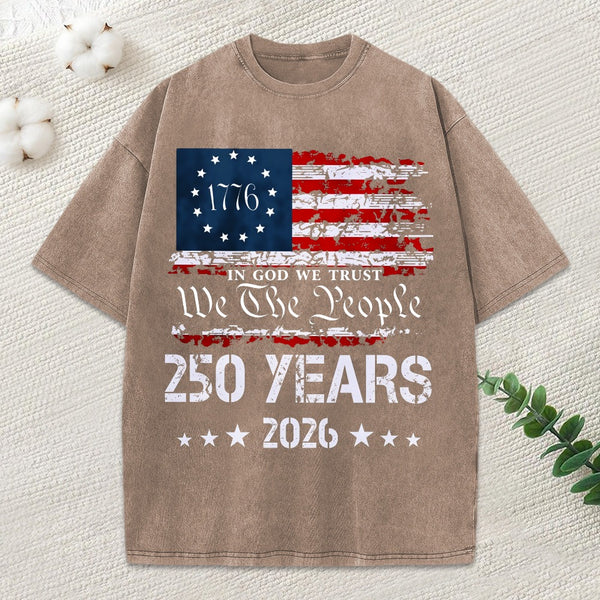 We The People In God We Trust Christian Washed T-Shirt