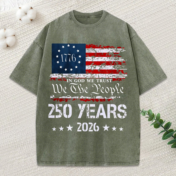 We The People In God We Trust Christian Washed T-Shirt