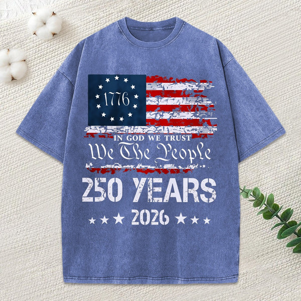 We The People In God We Trust Christian Washed T-Shirt