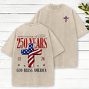 Gold Bless America Christian Washed T-Shirt