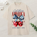 God Bless America Land That I Love Christian Washed T-Shirt
