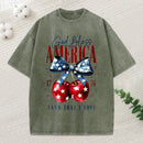 God Bless America Land That I Love Christian Washed T-Shirt