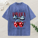 God Bless America Land That I Love Christian Washed T-Shirt