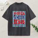 America Needs Jesus Christian Washed T-Shirt