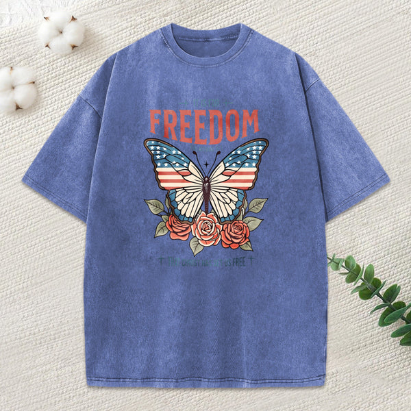 Freedom Christian Washed T Shrit