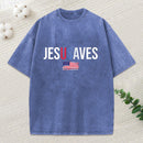 Jesus Saves Christian Washed T-Shirt