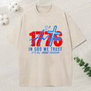 1776 In God We Trust Christian Washed T-Shirt