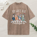 Red White Blue Hallelujah Too Christian Washed T-Shirt