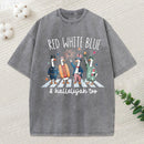 Red White Blue Hallelujah Too Christian Washed T-Shirt