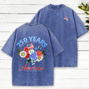 Faith Freedom Family Christian Washed T-Shirt