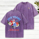 Faith Freedom Family Christian Washed T-Shirt