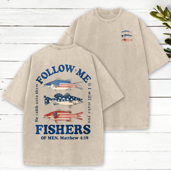 Follow Me Christian Washed T-Shirt