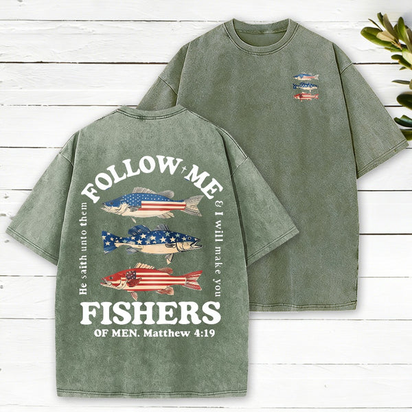 Follow Me Christian Washed T-Shirt
