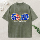 God Bless America Christian Washed T-Shirt