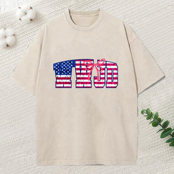Wwjd Christian Washed T-Shirt