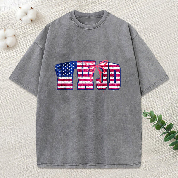 Wwjd Christian Washed T-Shirt