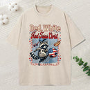 Red White And Jesus Christ Christian Washed T-Shirt