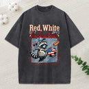 Red White And Jesus Christ Christian Washed T-Shirt