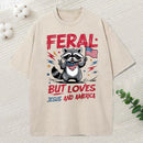Fear But Loves Jesus And America Christian Washed T-Shirt