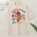 Saved Sizzlin' For Jesus Christian Washed T-Shirt