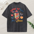 Saved Sizzlin' For Jesus Christian Washed T-Shirt