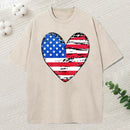 American Flag Stars & Stripes Graphic Usa Patriotic Washed  T-Shirt