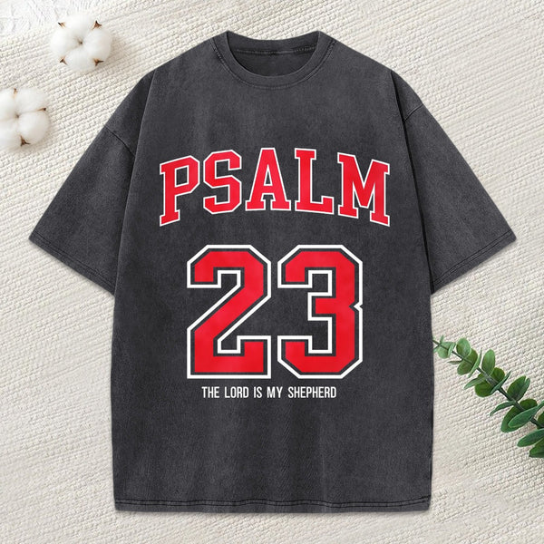 Psalm 23 Christian Washed T-Shirt