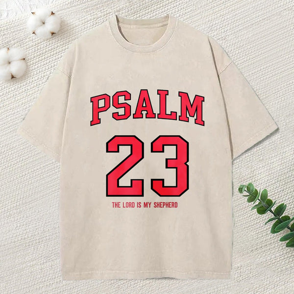 Psalm 23 Christian Washed T-Shirt