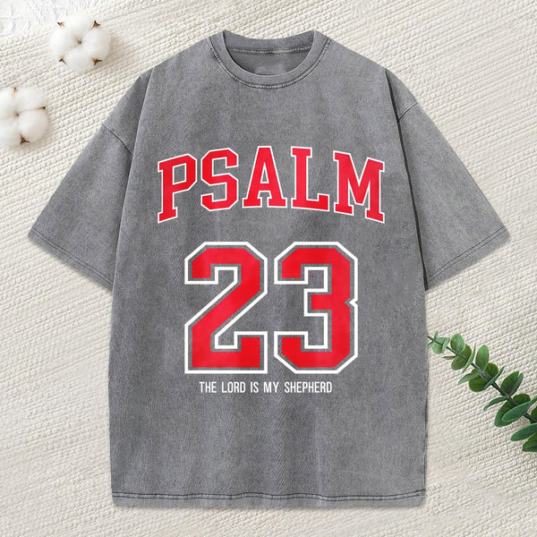 Psalm 23 Christian Washed T-Shirt