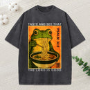 Taste And See That The Lord Is Good Christian Washed T-Shirt
