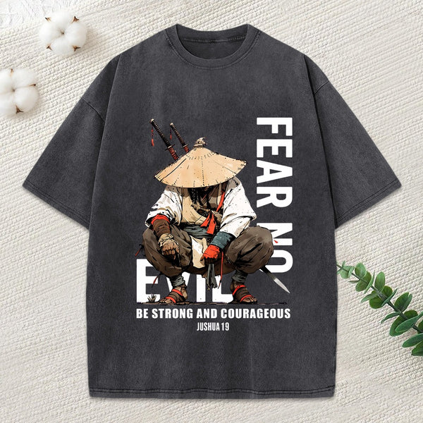 Fear No Evil Christian Washed T-Shirt