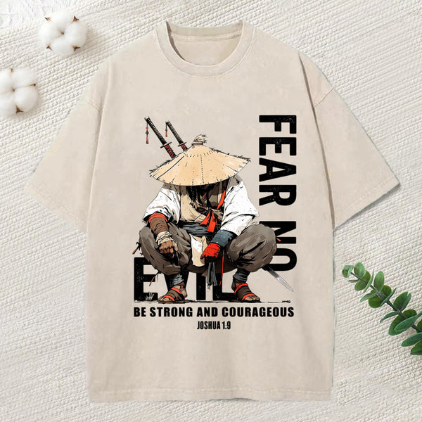 Fear No Evil Christian Washed T-Shirt
