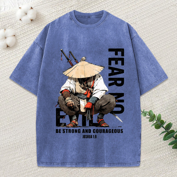 Fear No Evil Christian Washed T-Shirt