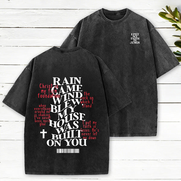 I Put My Faith In Jesus Christian Washed T-Shirt