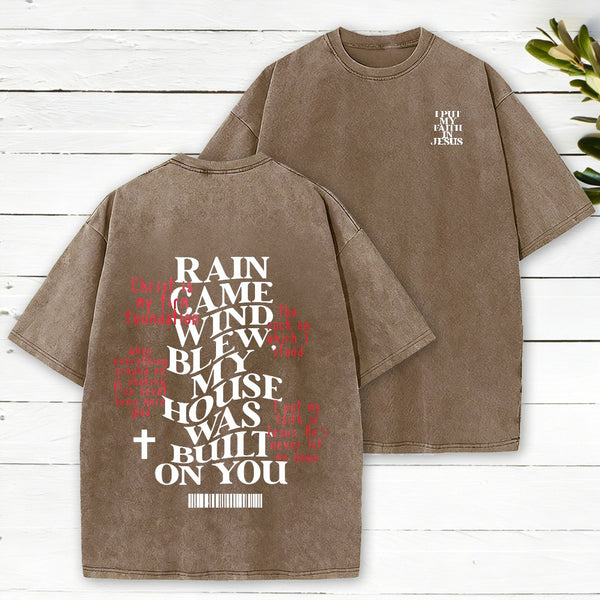 I Put My Faith In Jesus Christian Washed T-Shirt