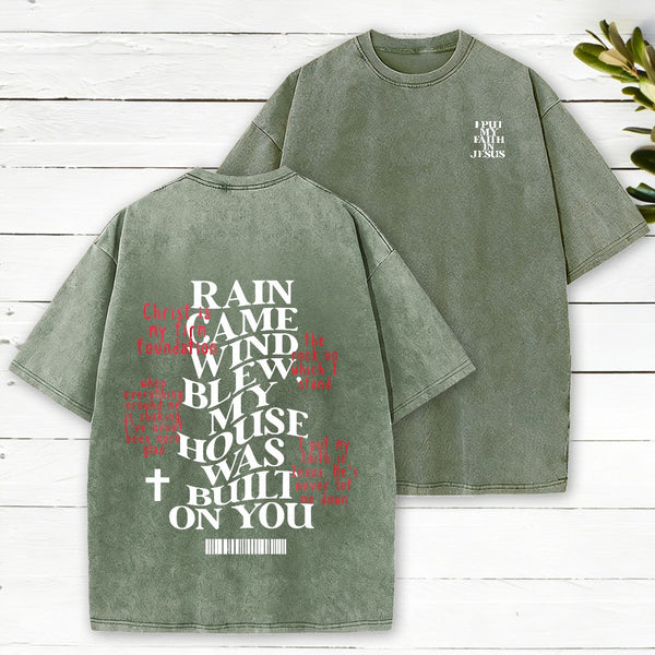 I Put My Faith In Jesus Christian Washed T-Shirt