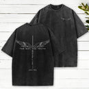 The Way The Truth The Life Christian Washed T-Shirt