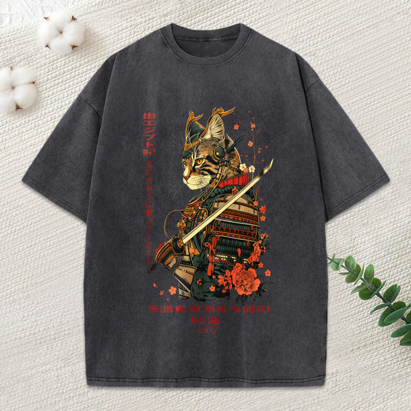 The Lord Shall Fight For You Christian Washed T-Shirt